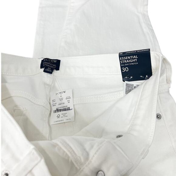 J.Crew Factory Essential Straight white jean All-day Stretch BX520 size 30 - Picture 4 of 6